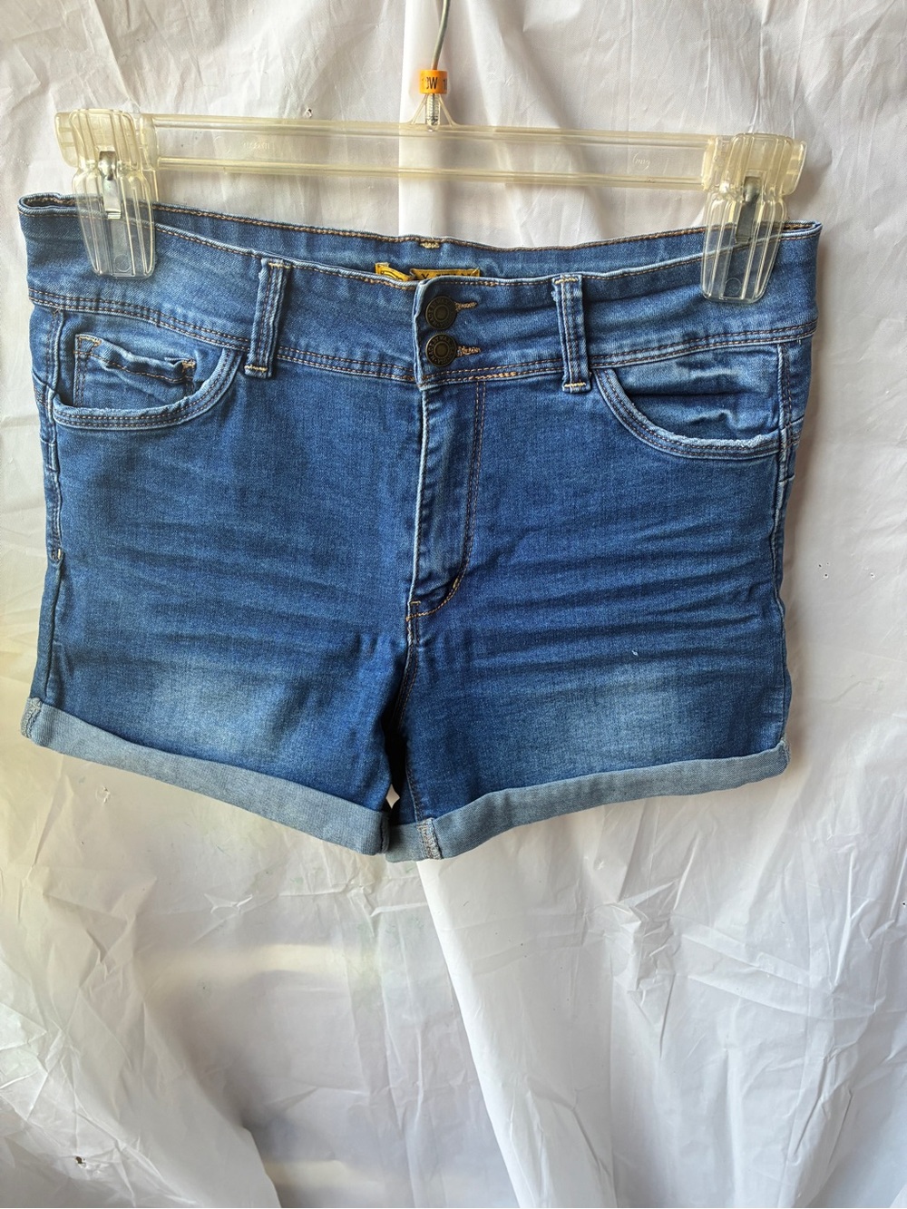 Wax Jeans- “Butt I Love You” Roll-Cuff Denim Shorts- size L